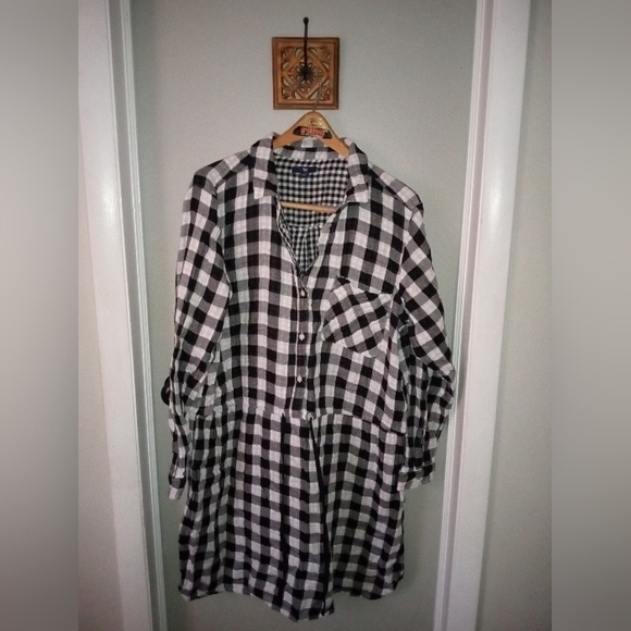 Gap Black and White Check Dress / Tunic Size XXL - Picture 1 of 3
